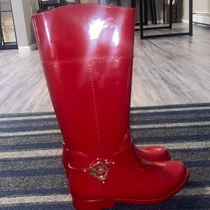 ON SALE* MICHAEL KORS #38314 Red Tall Rainboots (US 8 EU 38) – ALL YOUR  BLISS